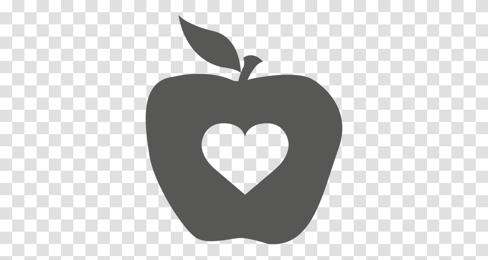 Heart Inside Apple Icon & Svg Vector File Apple With Heart Inside, Stencil, Food, Mustache Transparent Png