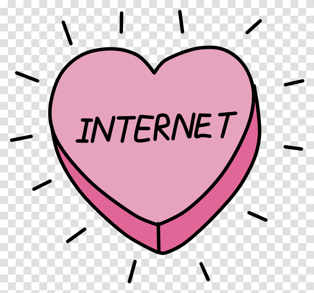 Heart Internet Social Tumblr Niebieskoka Pink Pastel Heart Transparent Png