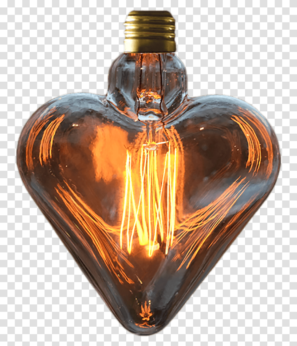 Heart Light Bulb Incandescent Light Bulb, Lightbulb, Lamp Transparent Png