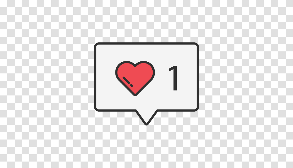 Heart Like Notification One Like Icon, First Aid, Number Transparent Png