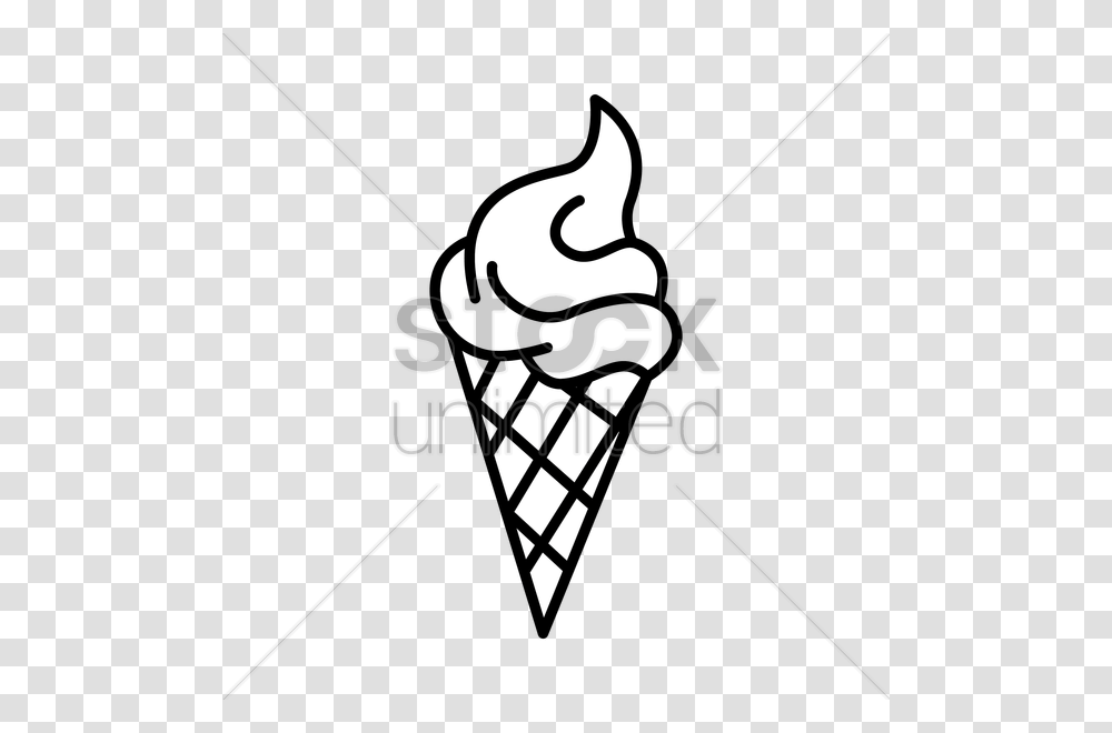 Heart Line Font Image Clipart Free Ice Cream Cone Vector Black, Dessert, Food, Creme, Bow Transparent Png