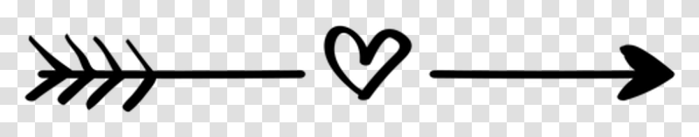 Heart Line Love Arrow Black Arrow With Heart Clipart, Gray Transparent Png