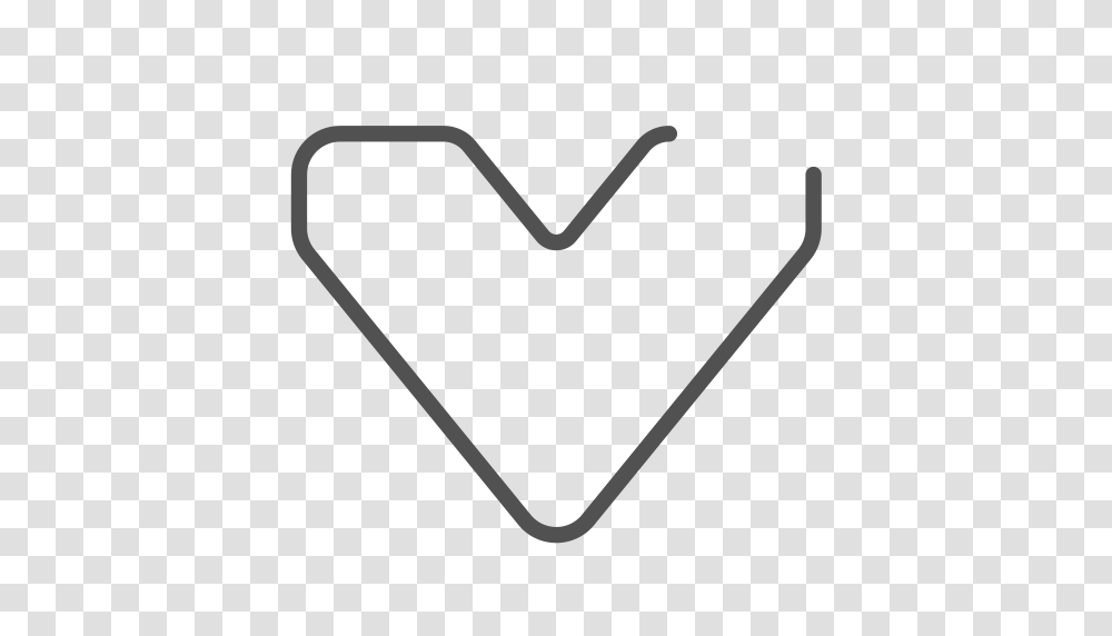 Heart Linear Monochrome Icon With And Vector Format For Free, Triangle Transparent Png
