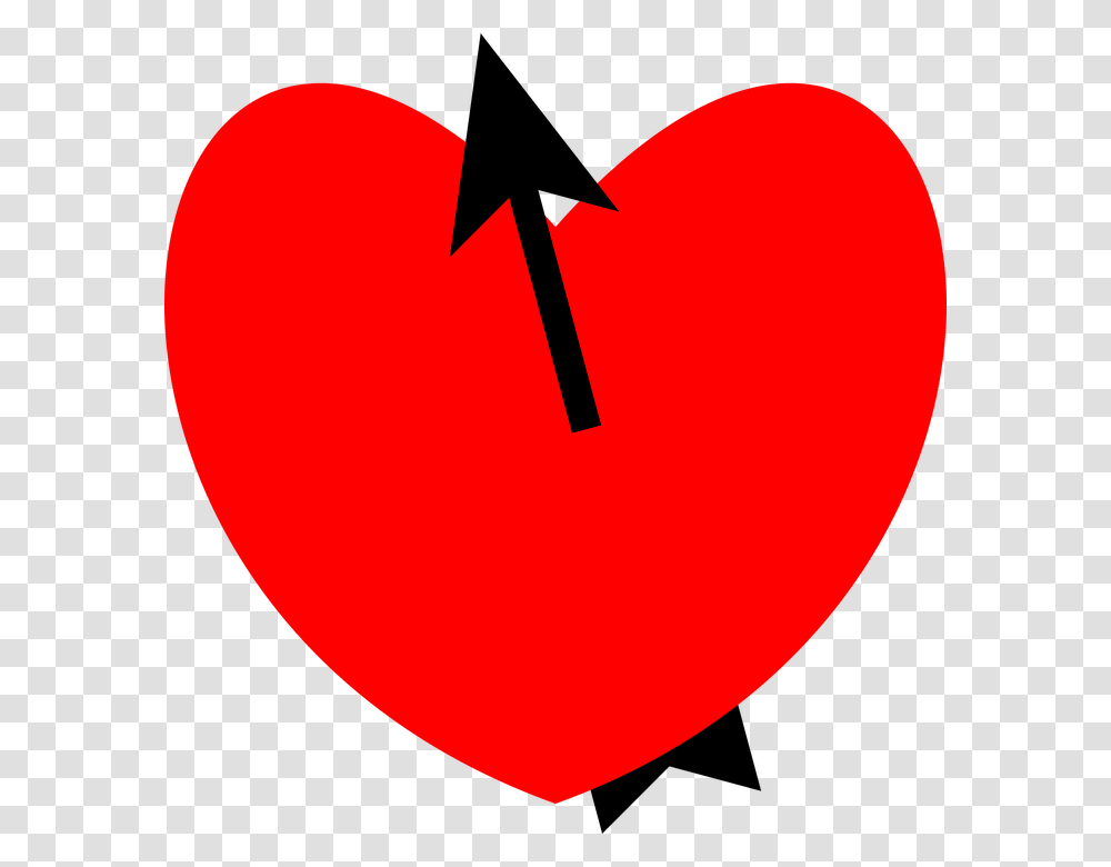 Heart Love Care Red Arrow, Balloon Transparent Png