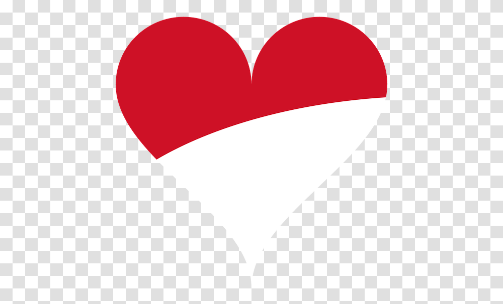 Heart Love Flag National Indonesia Flag Heart, Balloon Transparent Png
