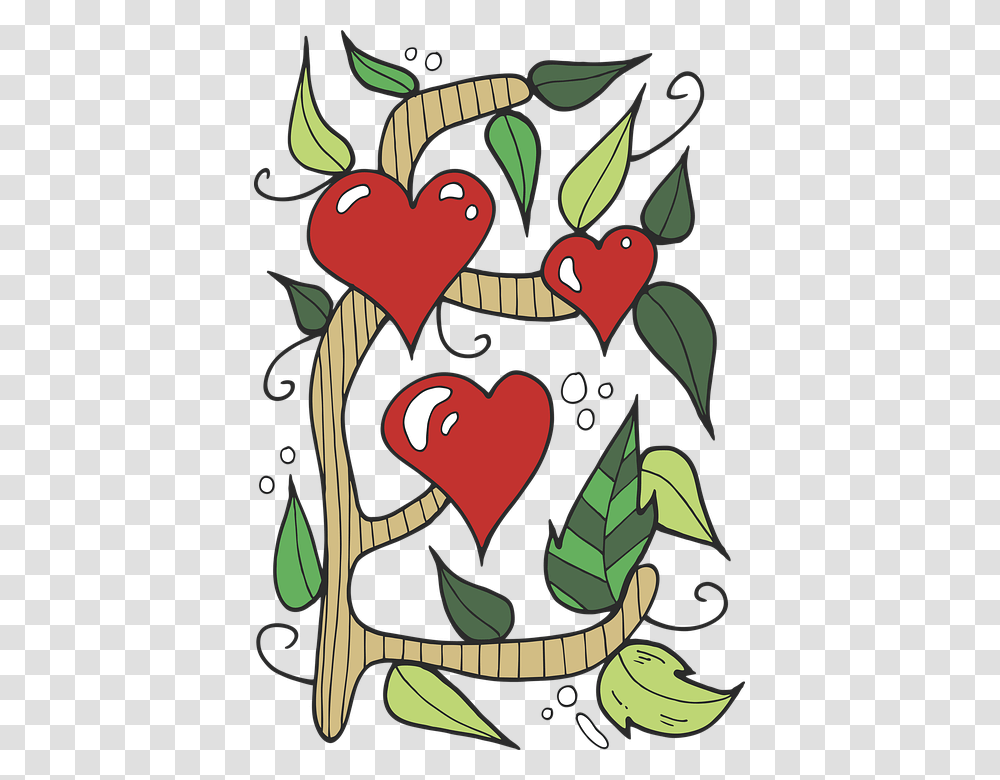 Heart Love, Plant, Floral Design, Pattern Transparent Png