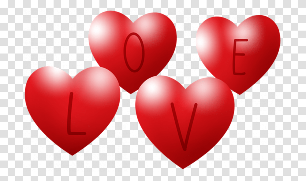 Heart Love Happy Valentines 4 Love Hearts Clip Art, Balloon Transparent Png