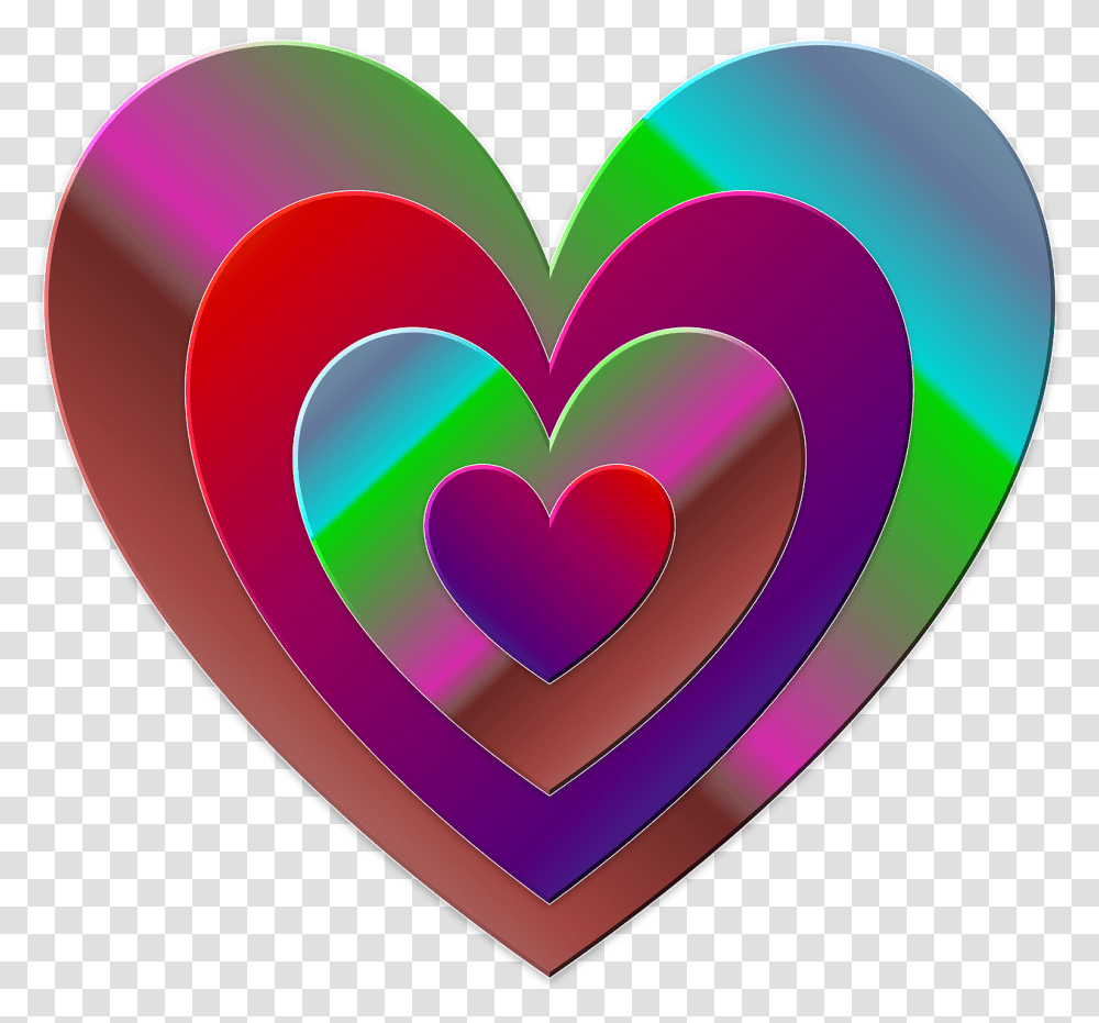Heart Love Layers Heart Love 3d, Tape, Cushion Transparent Png