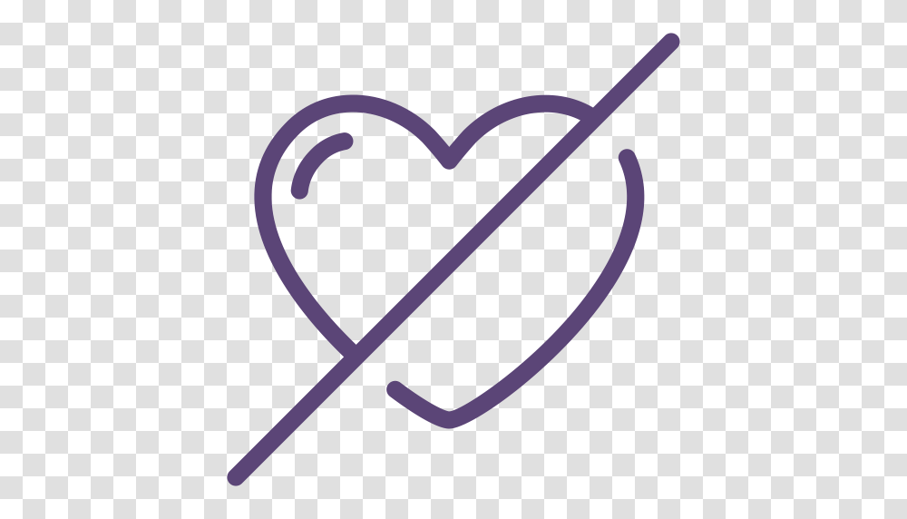 Heart Love No Not Allowed Romance Sign Valentine Icon, Weapon, Weaponry, Bow, Smoke Pipe Transparent Png