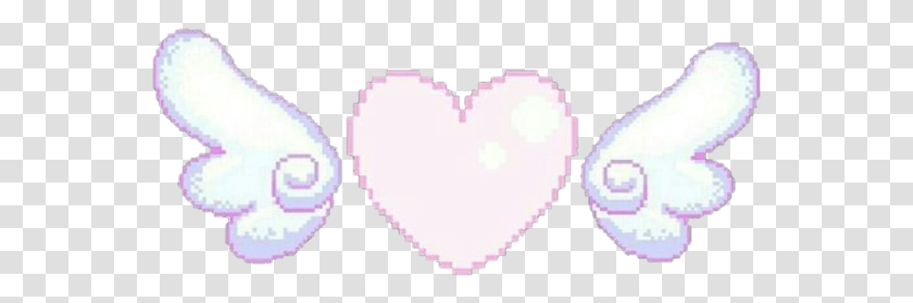 Heart Love Wings Pink Sticker Fallinlove Kawaii Pixel Bow Transparent Png