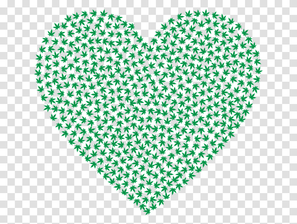 Heart Made Of Weed, Rug, Pattern, Ornament Transparent Png