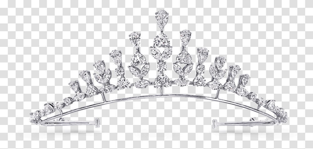 Heart Marquise Shape Tiara Diamond Cartoon Tiara, Jewelry, Accessories, Accessory, Gemstone Transparent Png