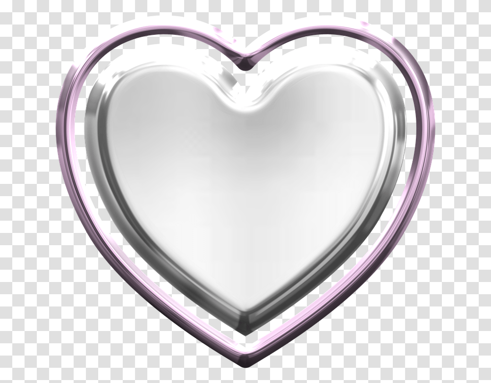 Heart Metallic Valentine Metal Heart, Sink, Mirror Transparent Png