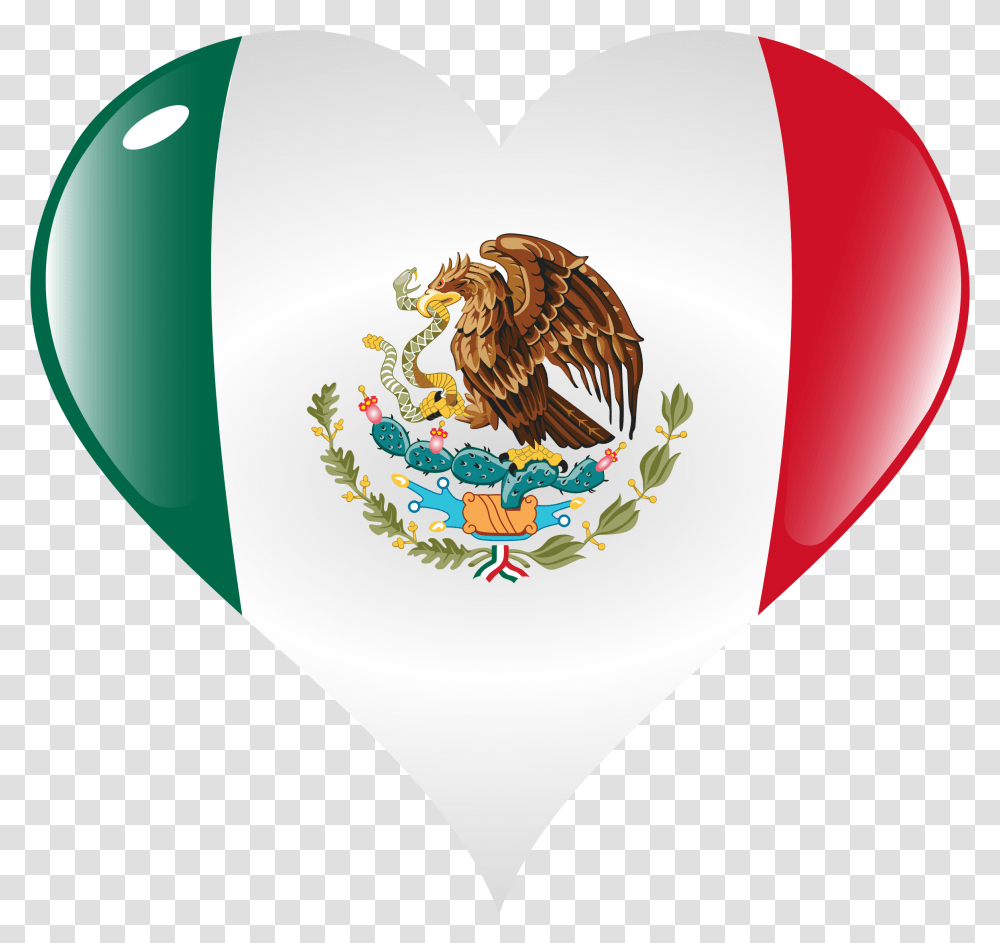 Heart Mexico Clip Arts Mexico Flag Heart, Balloon, Pattern, Bird Transparent Png