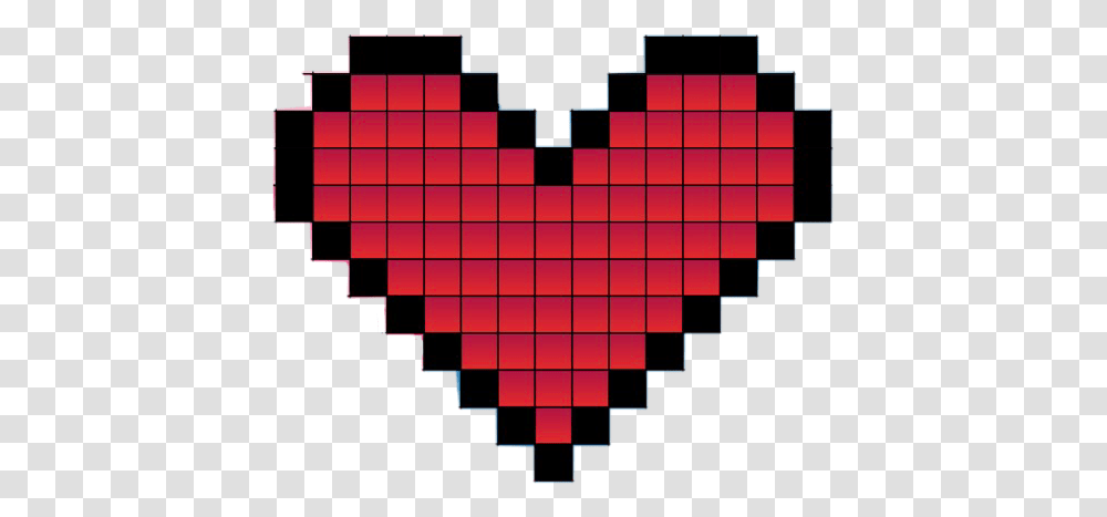 Heart Minecraft Quadradofreetoedit, Pattern, Neon, Light, Chess Transparent Png