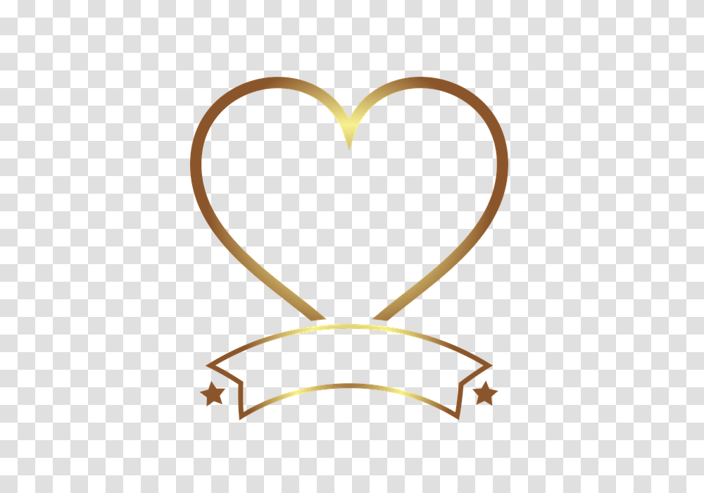 Heart Moldura Quadro Borda Gold Golden Ouro Dou, Bow Transparent Png