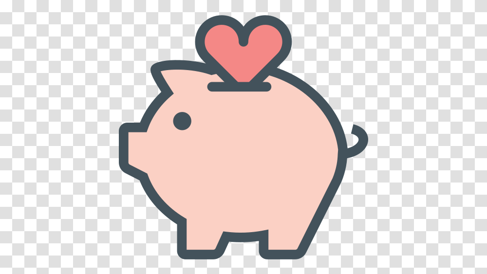 Heart Money Pig Icon Money Icon Pink, Piggy Bank, Snowman, Winter, Outdoors Transparent Png