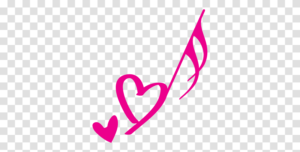 Heart Music Note Pink Heart Music Note, Smoke Pipe Transparent Png