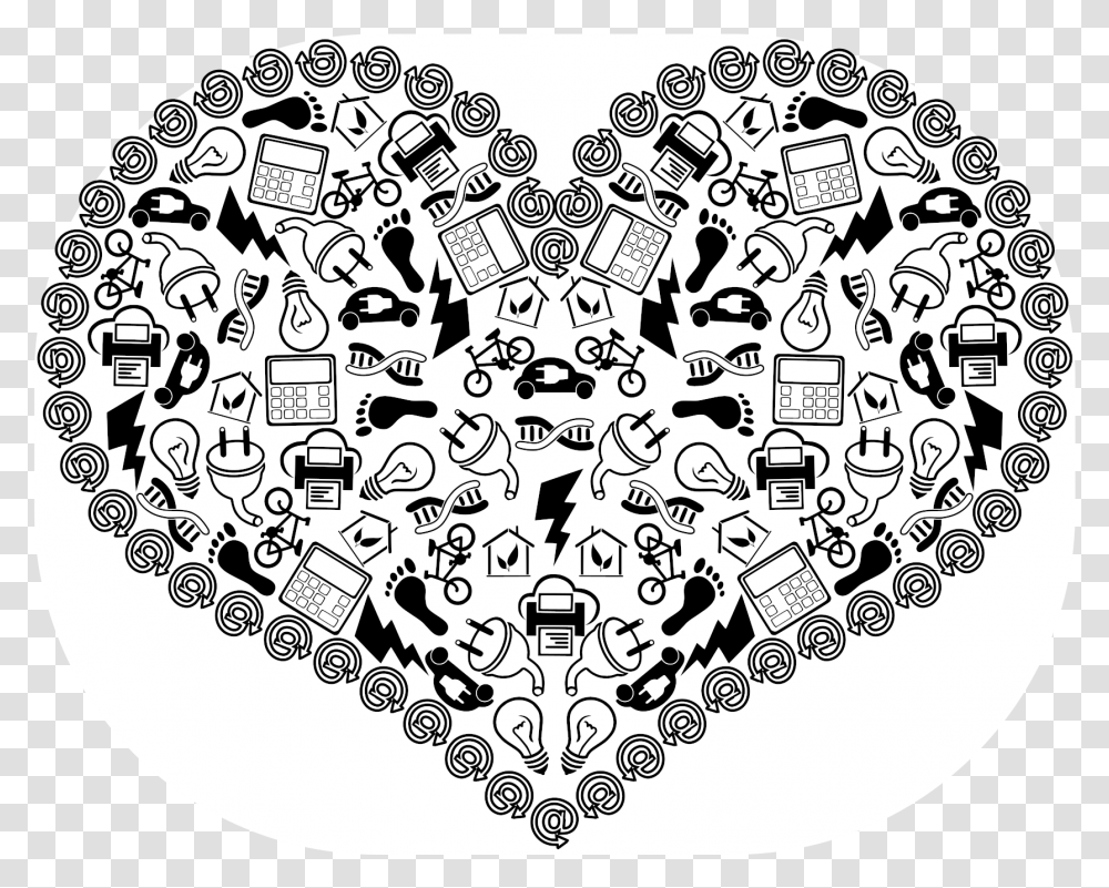 Heart Of Internet Of Things Clip Arts, Doodle, Drawing, Rug, Photography Transparent Png