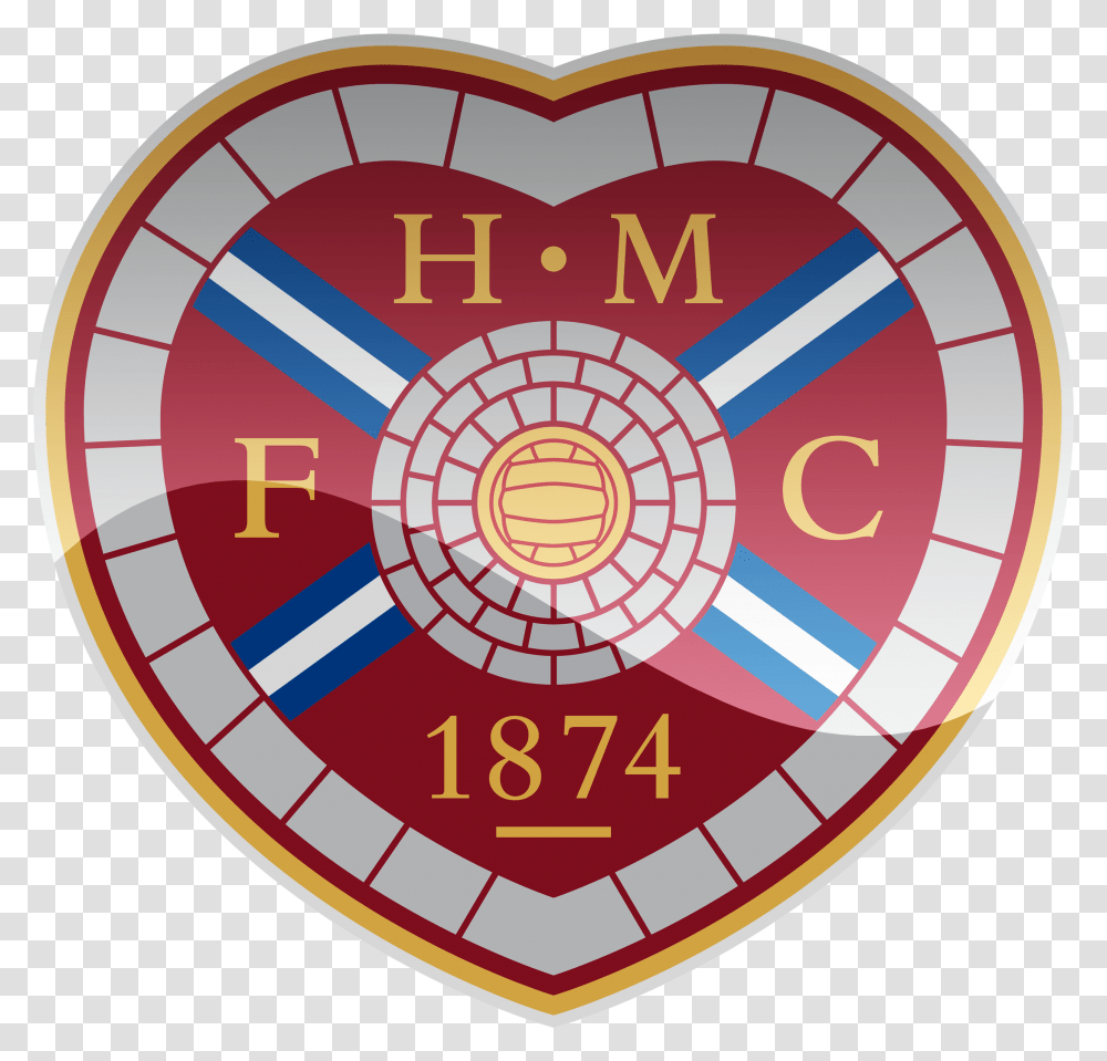 Heart Of Midlothian Fc Hd Logo Football Logos Heart Of Midlothian Badge, Symbol, Trademark, Armor Transparent Png