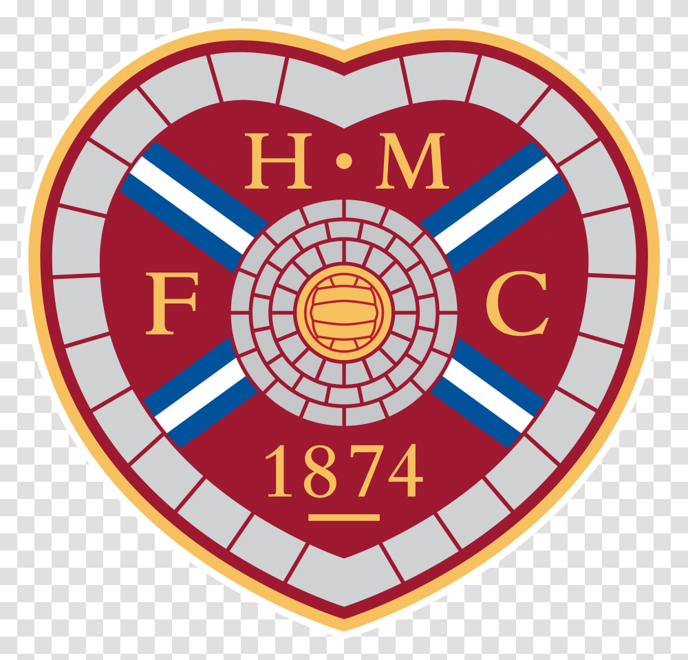 Heart Of Midlothian Fc Logo Heart Of Midlothian Badge, Symbol, Trademark, Armor, Emblem Transparent Png