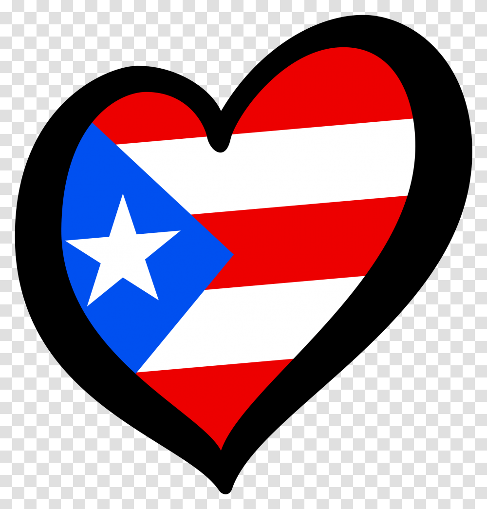Heart Of Puerto Rico Cartoon Jingfm Clipart Puerto Rico Heart Flag, Symbol Transparent Png