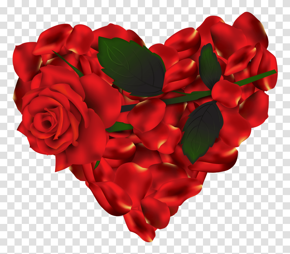 Heart Of Roses Clipart Transparent Png