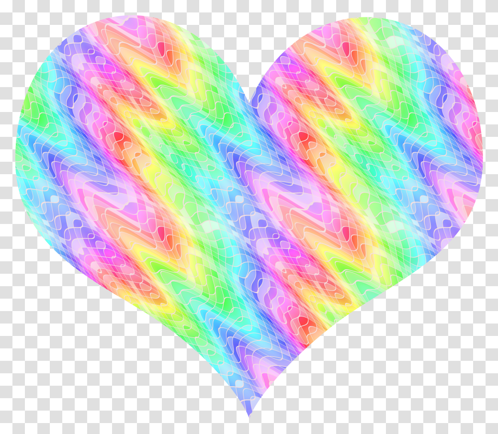 Heart On Fire Rainbow Sparkly Love Heart, Dye, Rug, Spiral, Fractal Transparent Png