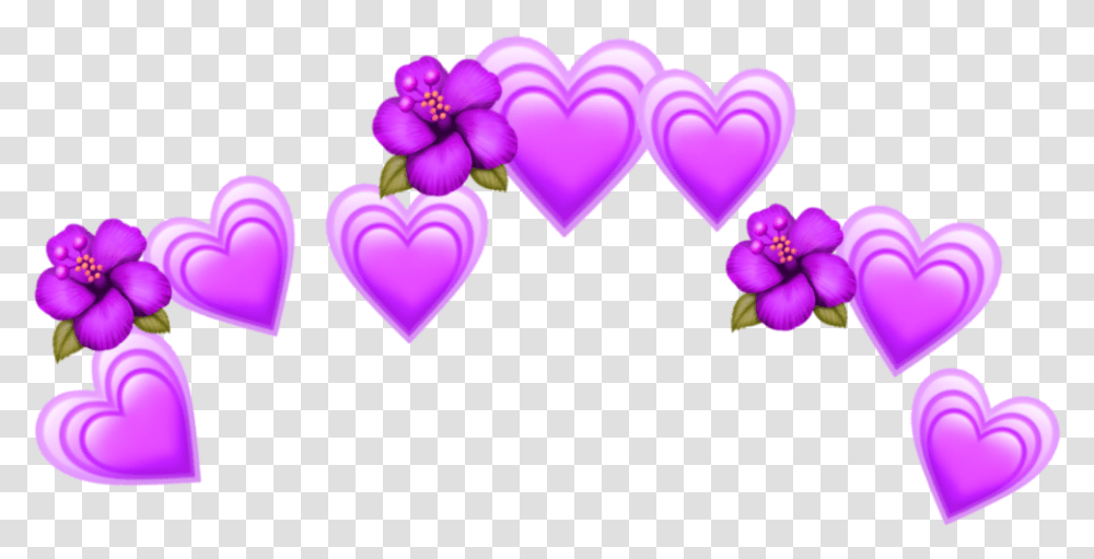 Heart On Head, Purple, Pattern, Floral Design Transparent Png