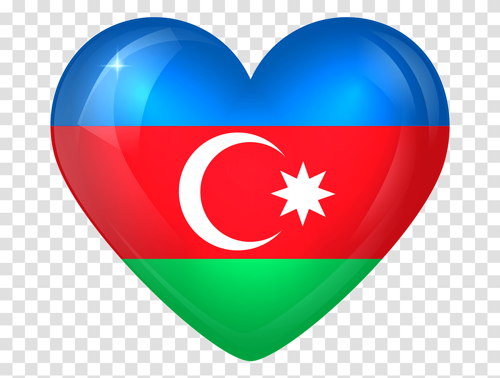 Heart On The Azerbaijan Flag, Balloon Transparent Png