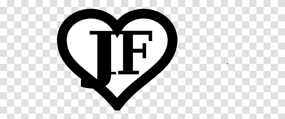 Heart Outline Initials Jf Clip Art Vector Language, Stencil, Symbol, Text, Face Transparent Png