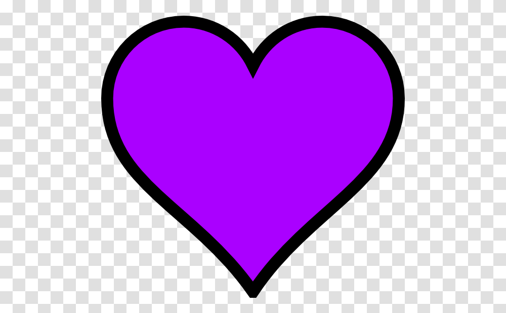 Heart Outline Purple Heart With Black Outline, Balloon, Cushion Transparent Png