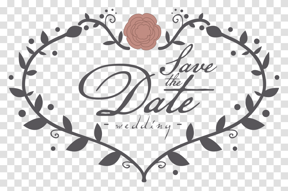 Heart Overlay Wedding Photo Overlay Text Elements Save The Date Pngs, Calligraphy, Handwriting, Label, Poster Transparent Png