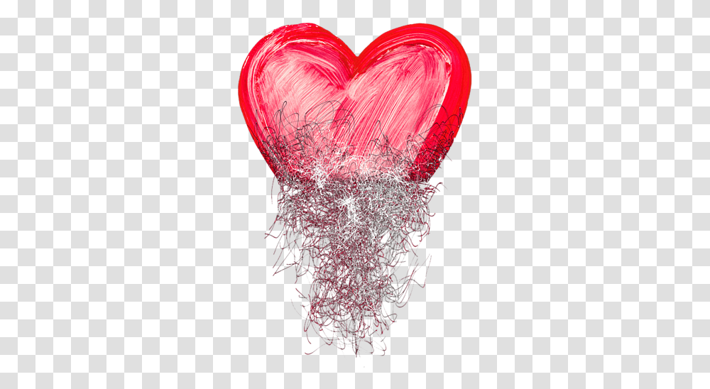 Heart Painted From Tangle Of Scribbles Shower Curtain Painted Heart Symbol Of Love, Sea Life, Animal, Jellyfish, Invertebrate Transparent Png
