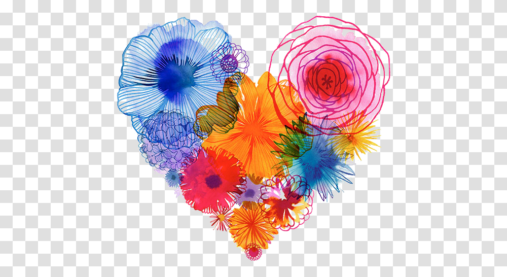Heart Painting Watercolor, Pattern, Graphics, Ornament, Fractal Transparent Png