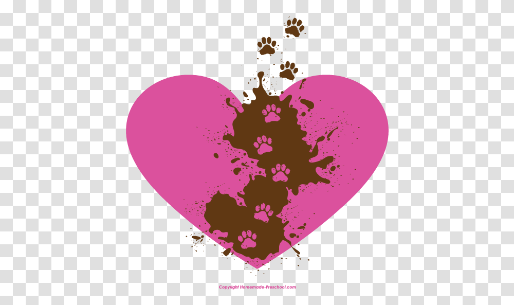 Heart Pictures Clipart Paw Print Heart And Paw Print Paw Print Heart Transparent Png