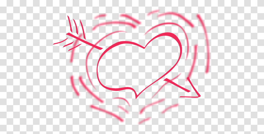 Heart Pink Arrow Valentine Clip Art Transparent Png
