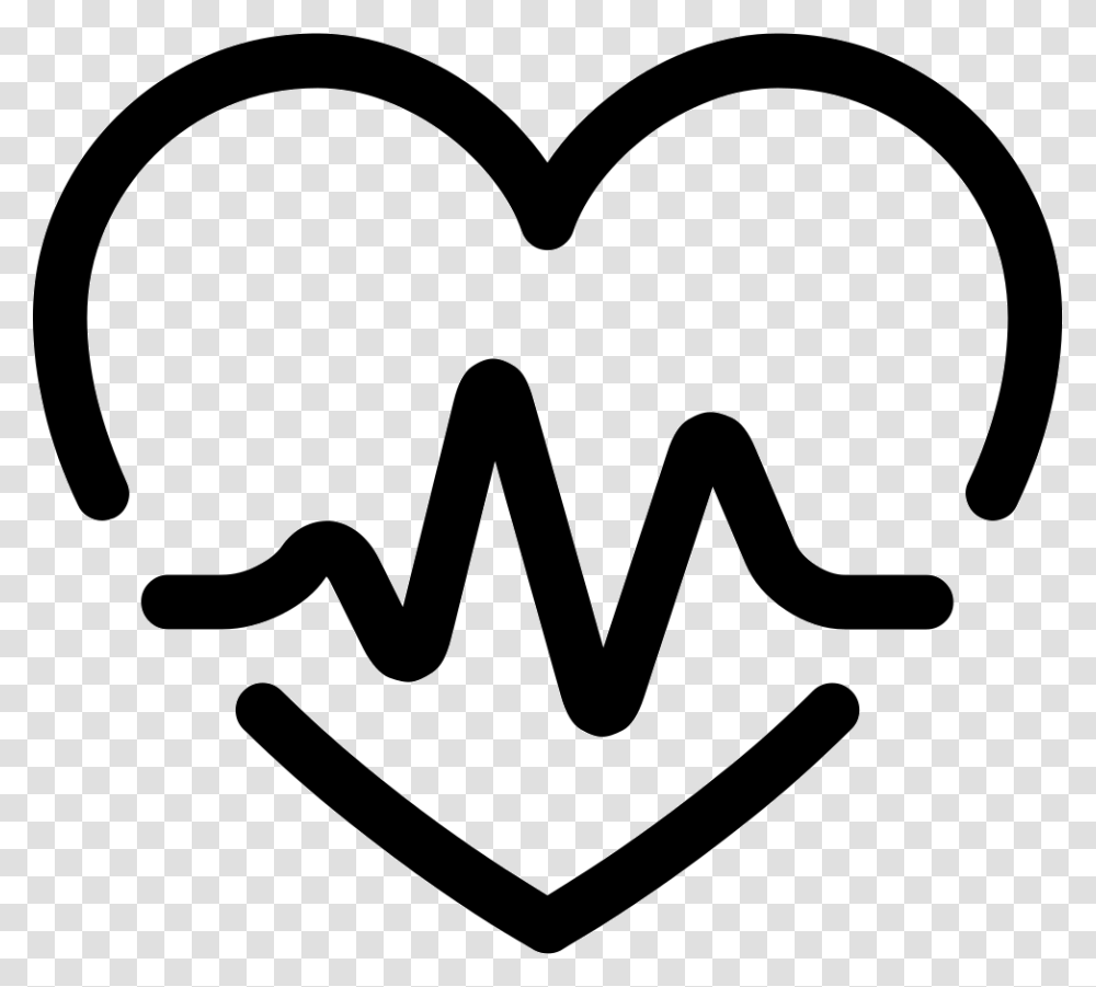 Heart Pulse Comments Heart With Pulse Icon, Stencil, Mustache, Hammer, Tool Transparent Png