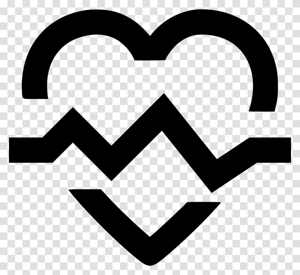 Heart Pulse, Stencil, Cross, Mustache Transparent Png
