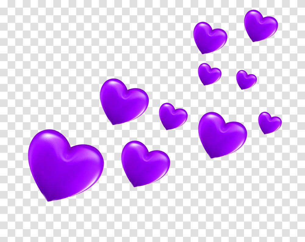 Heart Puple Pupleheartfreetoedit Remix Picsart Background Cartoon Hearts, Purple, Petal, Flower, Plant Transparent Png