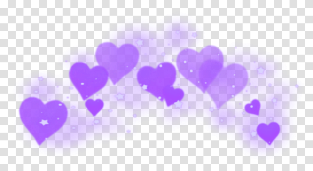 Heart Purple Crown Snapchat Smoke Star Head, Foam Transparent Png