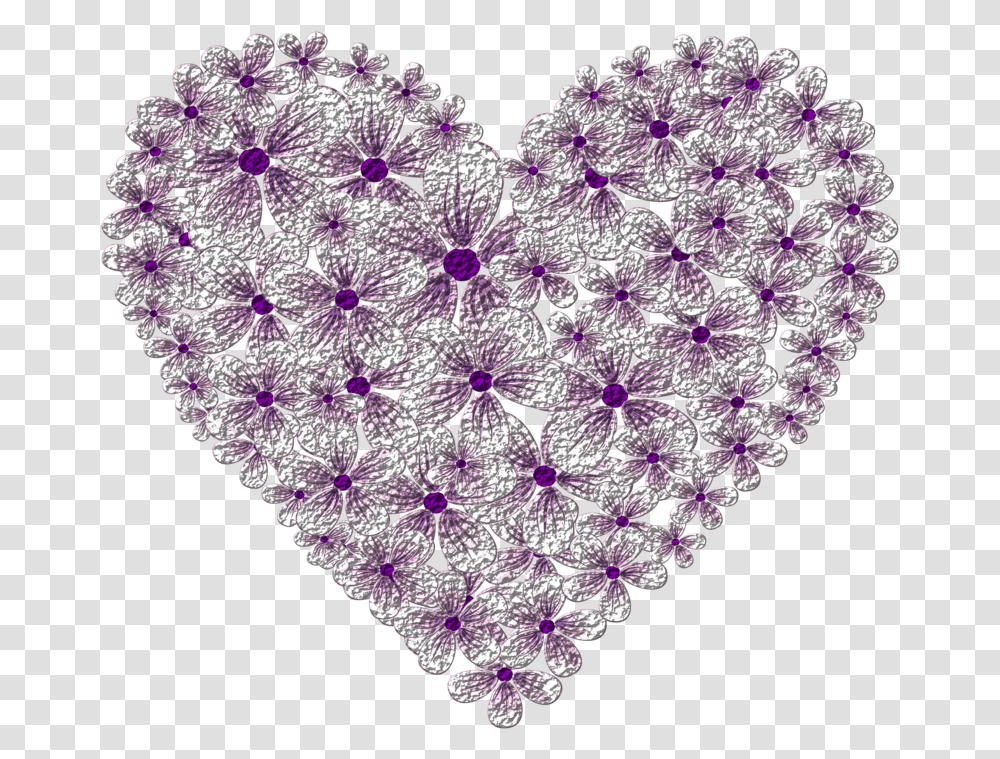 Heart, Purple, Pattern, Rug, Silver Transparent Png
