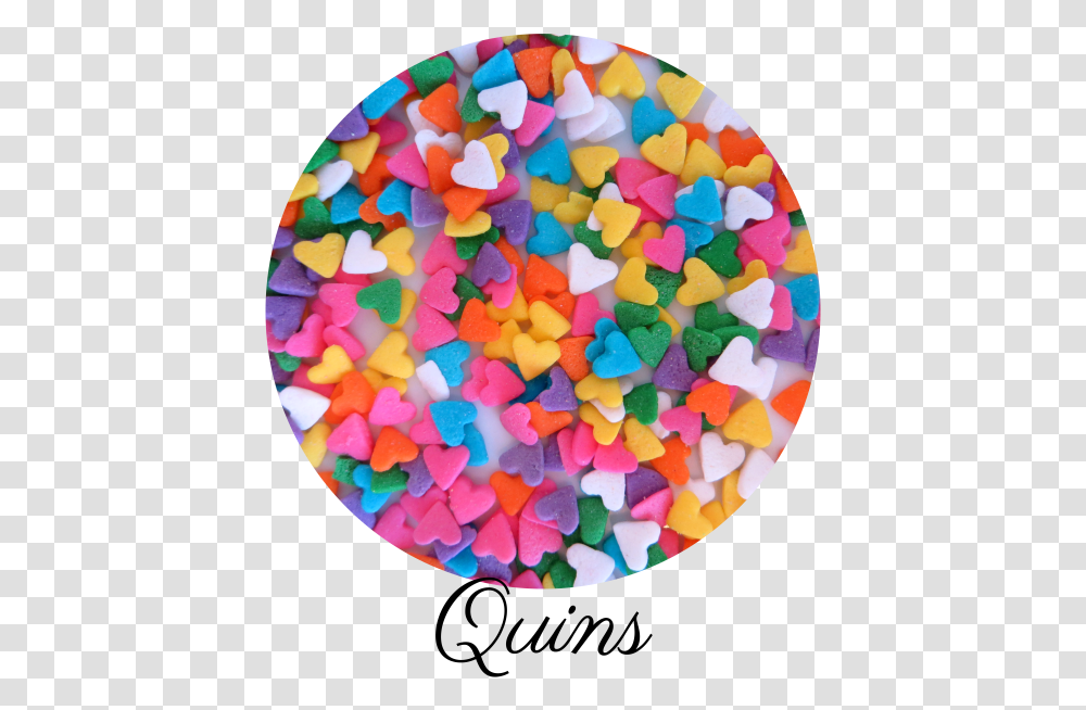 Heart Quin Sprinkles 01 Circle, Paper, Confetti, Birthday Cake, Dessert Transparent Png