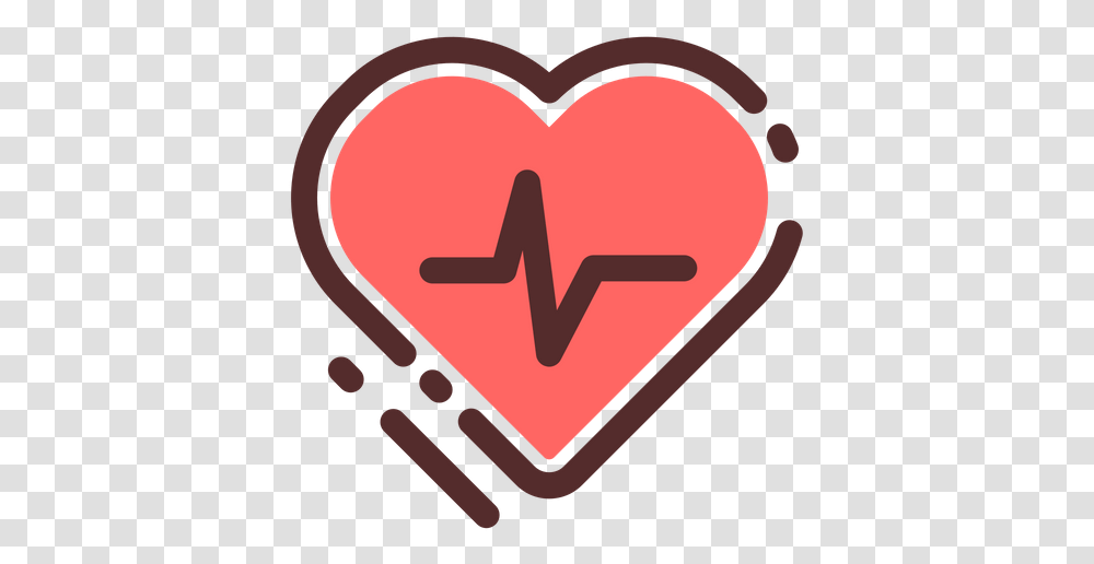 Heart Rate Icon Of Colored Outline Style Available In Svg Language, Label, Text, Sticker Transparent Png