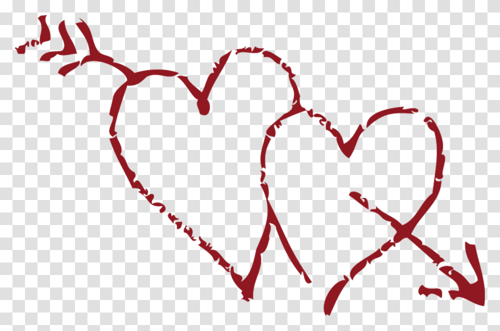 Heart Red Outline Free Photo Heart Outline Valentines Day Transparent Png
