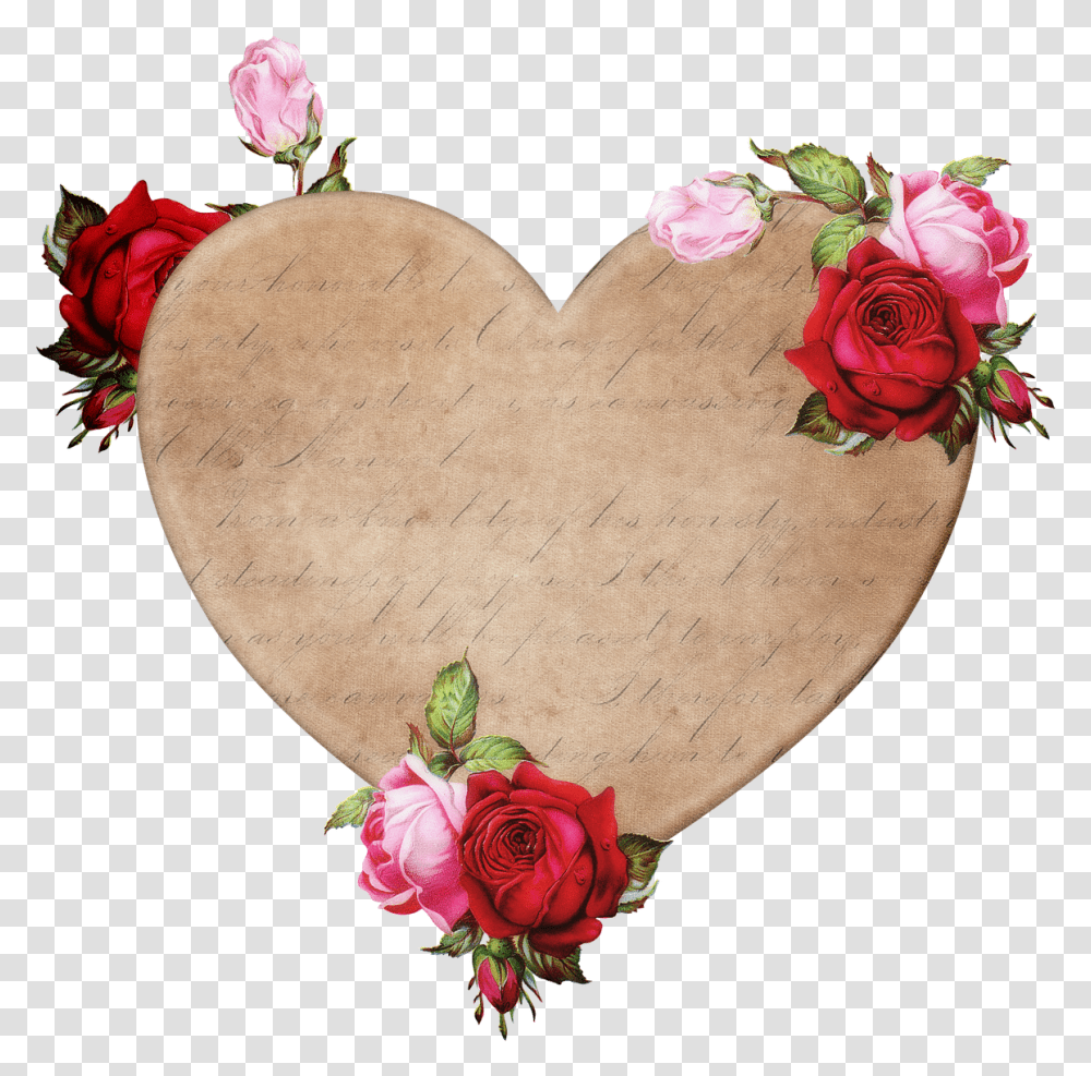 Heart, Rose, Flower, Plant, Blossom Transparent Png