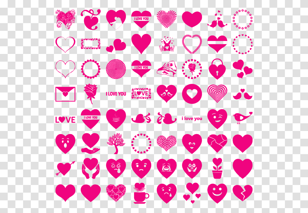 Heart, Rug, Pattern, Purple Transparent Png