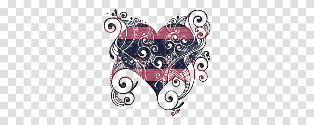 Heart Shape Emotion, Ornament, Pattern, Fractal Transparent Png