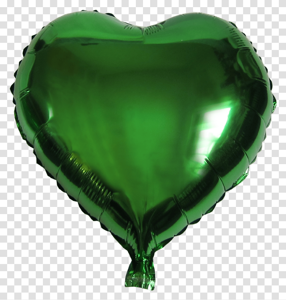 Heart Shape Balloon Foil Balloon Heart Green, Emerald, Gemstone, Jewelry, Accessories Transparent Png