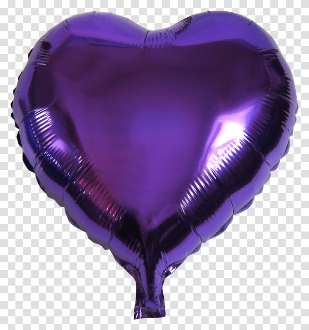 Heart Shape Balloon Foil Balloon Heart Purple, Aluminium, Inflatable Transparent Png